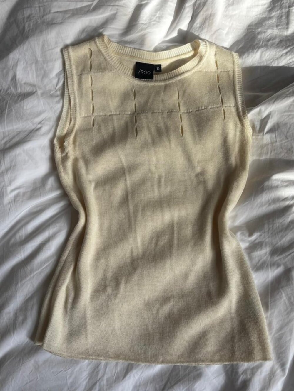 iROO Open-Stitch Detail Knit Tank Top